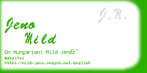 jeno mild business card